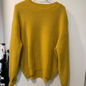 Mustard colour round neck sweater